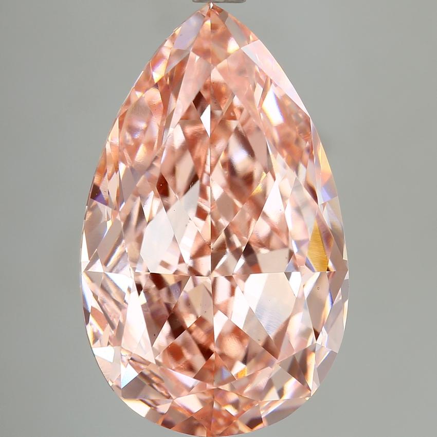7.66 Ct. Fancy Intense Pink Pear Lab Grown Diamond