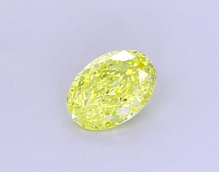 1.02 Ct. Fancy Intense Yellow Oval Lab Grown Diamond