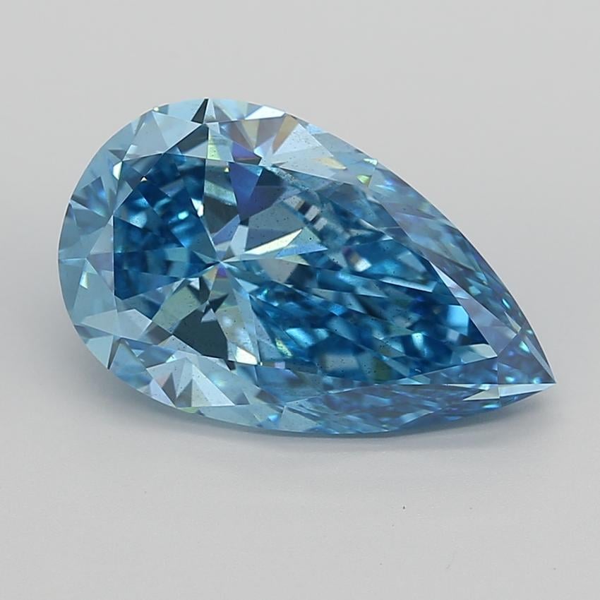 7.00 Ct. Fancy Vivid  Blue Pear Lab Grown Diamond