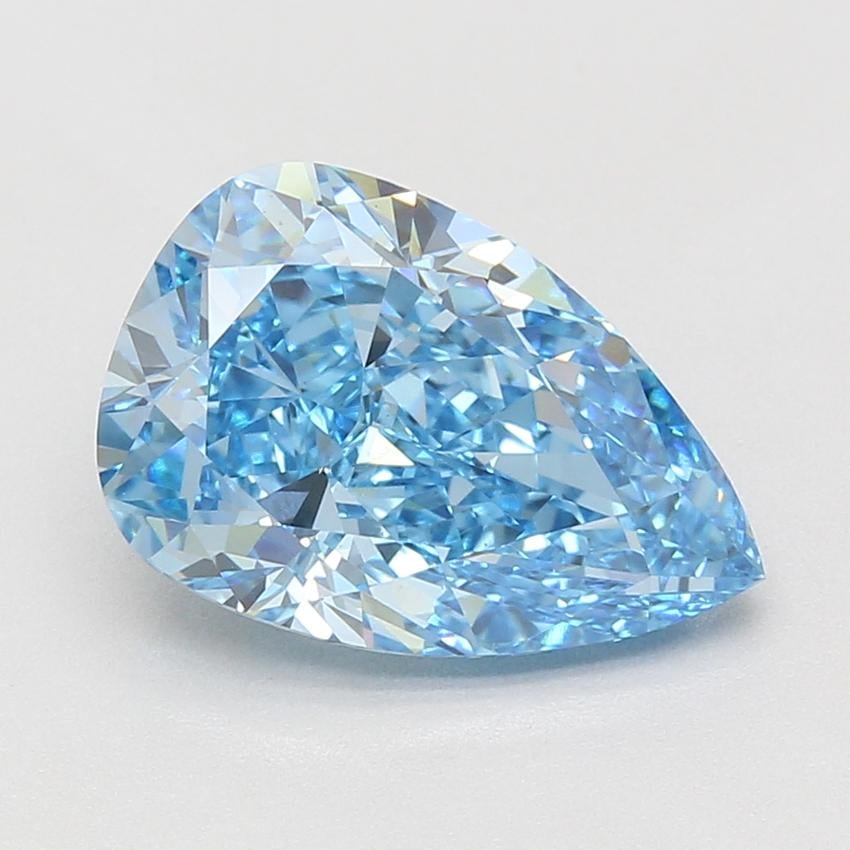 5.04 Ct. Fancy Vivid Blue Pear Lab Grown Diamond