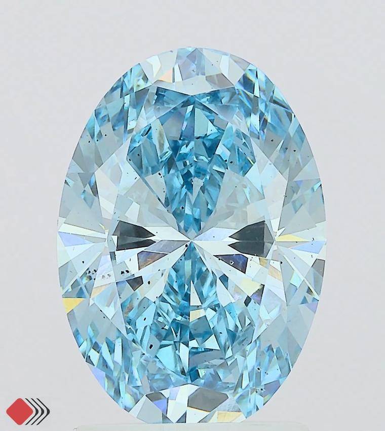 2.02 Ct. Fancy Vivid Blue Oval Lab Grown Diamond