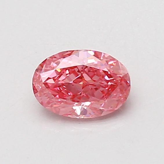 0.55 Ct. Fancy Vivid Pink Oval Lab Grown Diamond