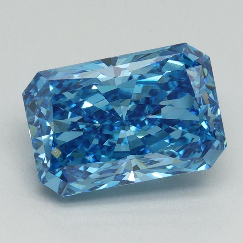 3.36 Ct. Fancy Vivid Blue Radiant Lab Grown Diamond