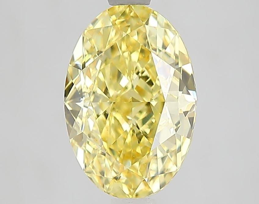 2.08 Ct. Fancy Intense  Yellow Oval Lab Grown Diamond