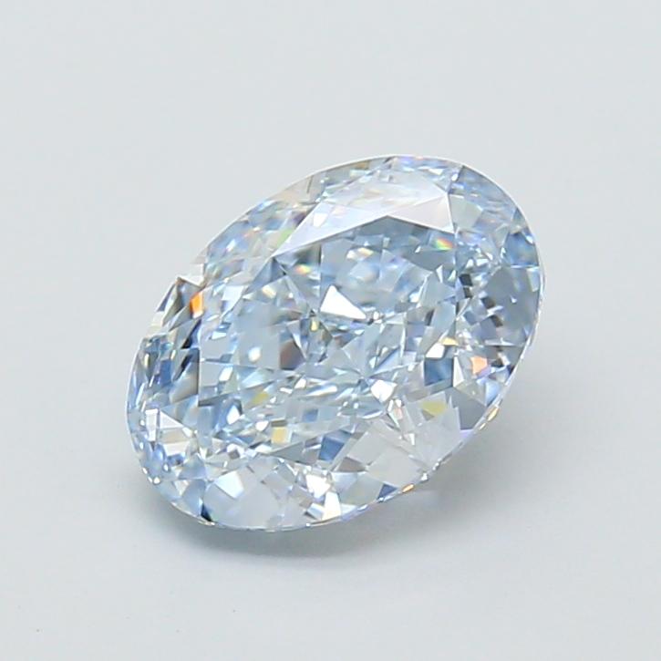 2.02 Ct. Fancy Intense  Blue Oval Lab Grown Diamond