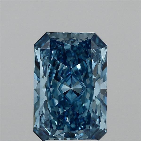 3.05 Ct. Fancy Vivid Blue Radiant Lab Grown Diamond