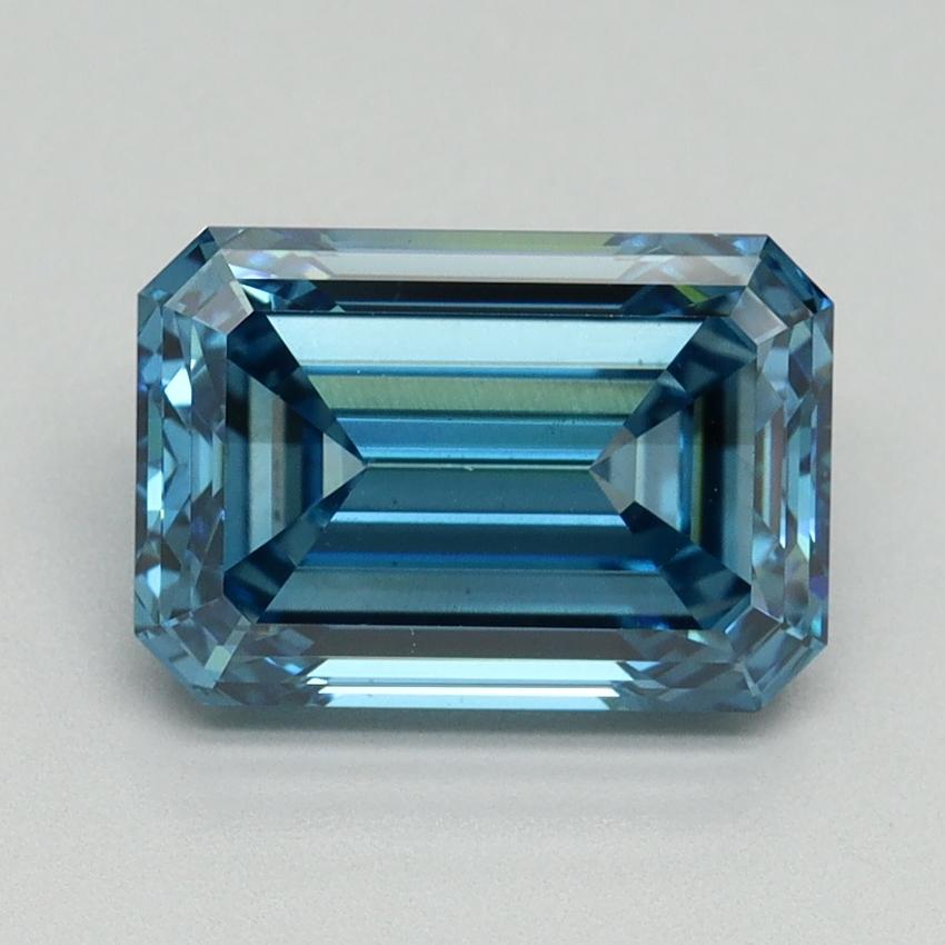 3.10 Ct. Fancy Vivid Blue Emerald Lab Grown Diamond