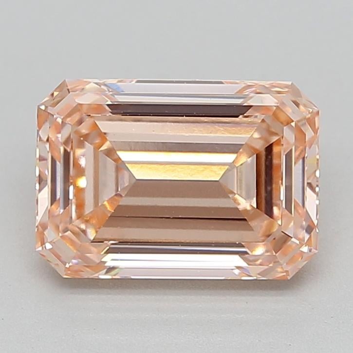 2.04 Ct. Fancy Intense Orangy Pink Emerald Lab Grown Diamond