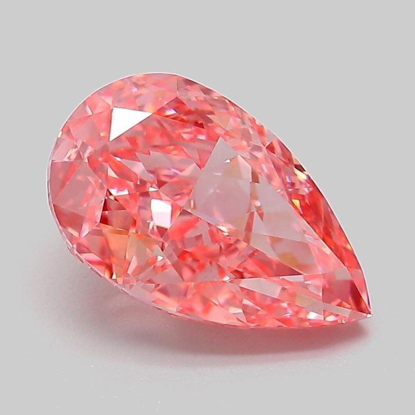 3.09 Ct. Fancy Vivid Pink Pear Lab Grown Diamond