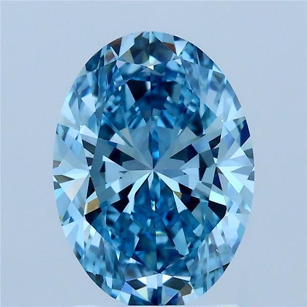 2.01 Ct. Fancy Vivid Blue Oval Lab Grown Diamond