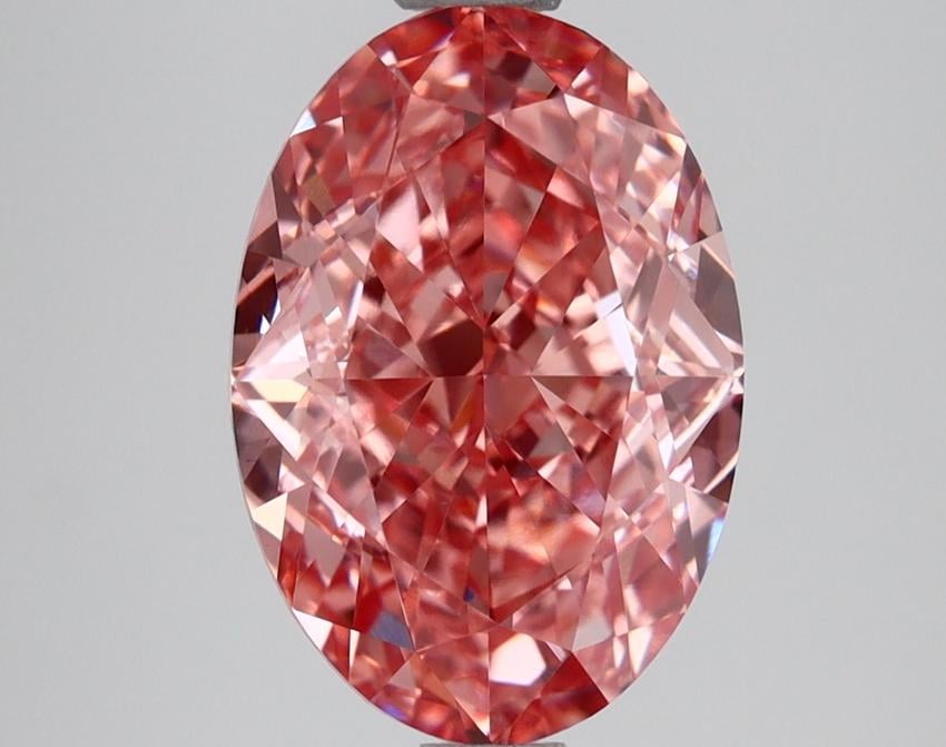 2.69 Ct. Fancy Vivid Pink Oval Lab Grown Diamond