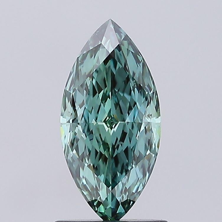 1.12 Ct. Fancy Vivid Green Marquise Lab Grown Diamond
