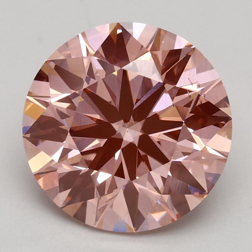 3.00 Ct. Fancy Intense Pink Round Lab Grown Diamond
