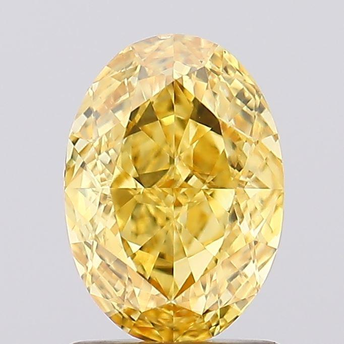 1.40 Ct. Fancy Vivid Yellow Oval Lab Grown Diamond
