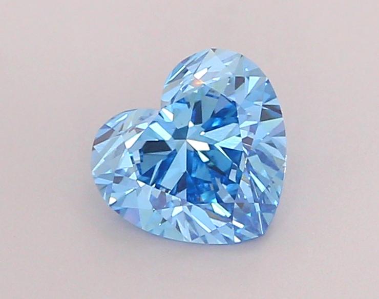 1.17 Ct. Fancy Vivid Blue Heart Lab Grown Diamond
