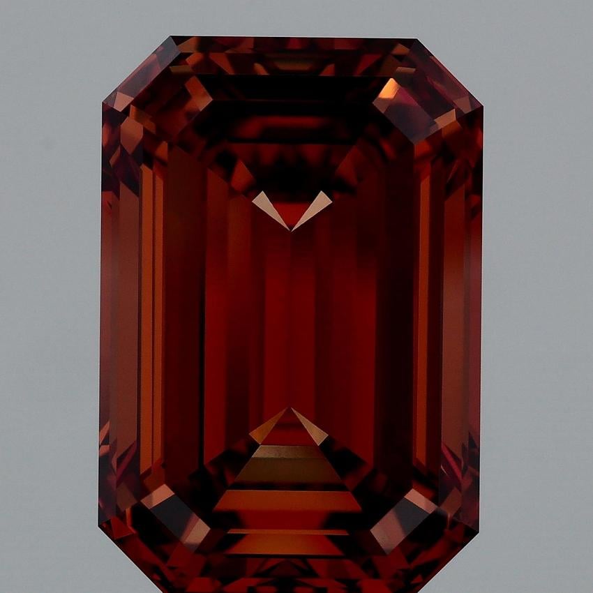 10.28 Ct. Fancy Vivid Orange Emerald Lab Grown Diamond