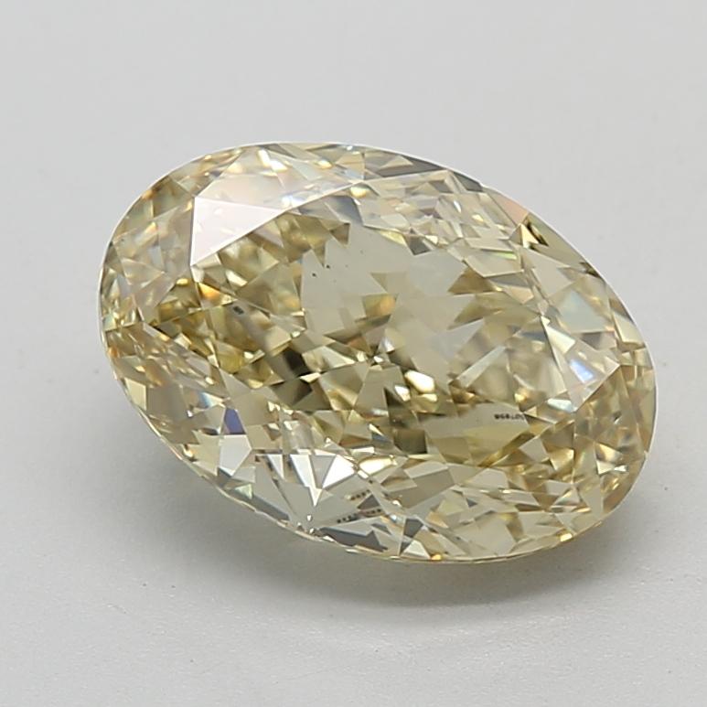 4.02 Ct. Fancy Intense  Yellow Oval Lab Grown Diamond