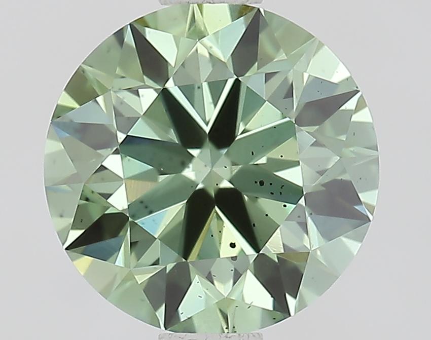1.36 Ct. Fancy Vivid Green Round Lab Grown Diamond