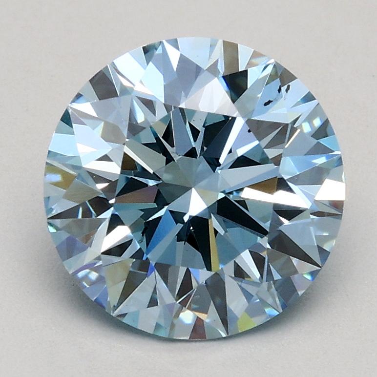 1.56 Ct. Fancy Blue Round Lab Grown Diamond