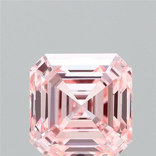3.06 Ct. Fancy Intense Pink Asscher Lab Grown Diamond