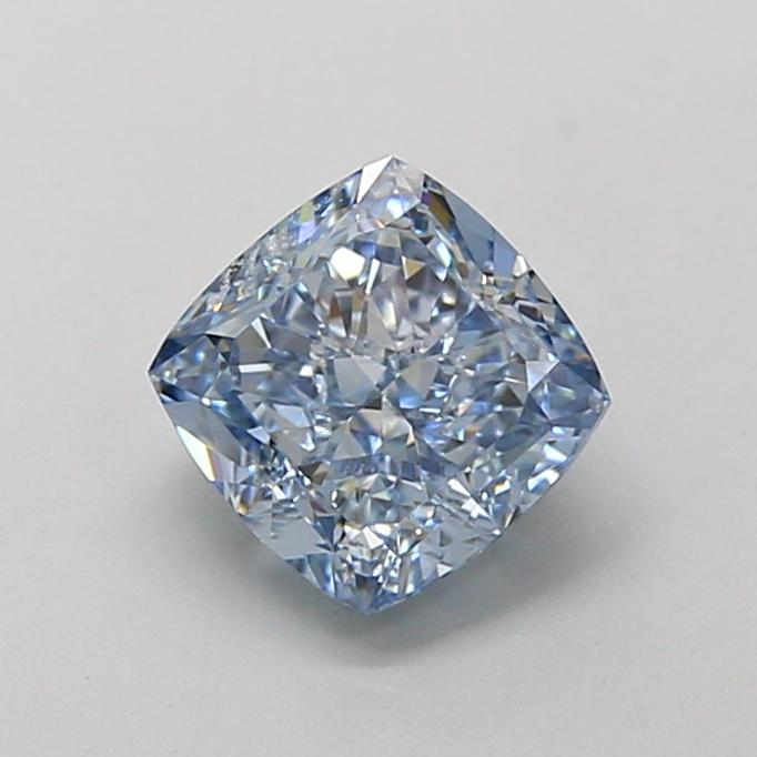 1.68 Ct. Fancy Vivid  Blue Cushion Lab Grown Diamond