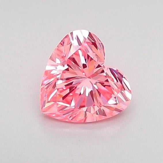 0.55 Ct. Fancy Vivid Pink Heart Lab Grown Diamond