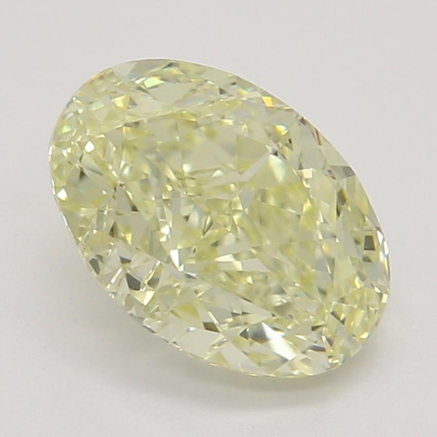 0.87 Ct. Fancy Light Yellow Oval Diamond