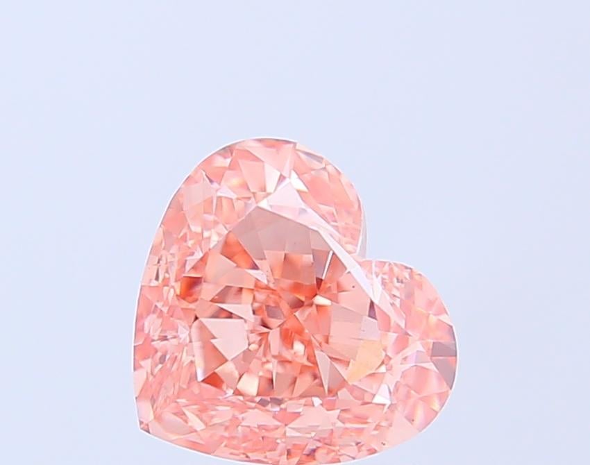 3.03 Ct. Fancy Intense Brownish Pink Heart Lab Grown Diamond