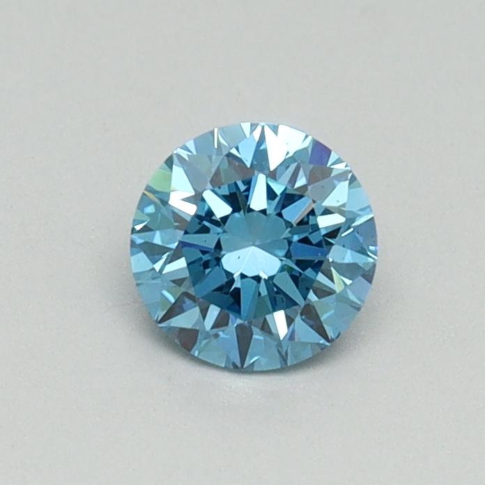 0.42 Ct. Fancy Vivid Blue Round Lab Grown Diamond
