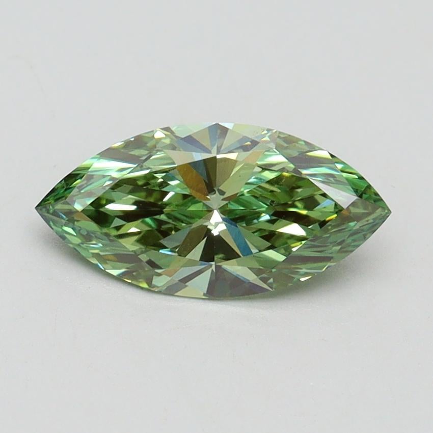1.07 Ct. Fancy Vivid Green Marquise Lab Grown Diamond