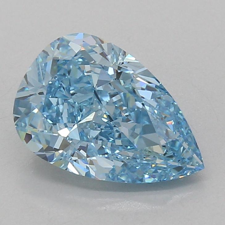 2.91 Ct. Fancy Vivid Blue Pear Lab Grown Diamond