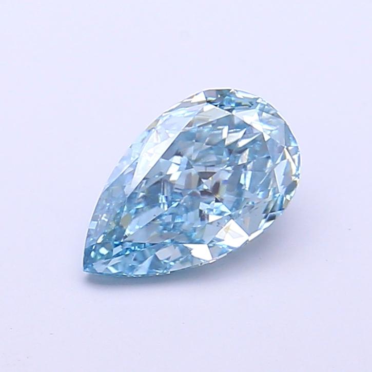 1.08 Ct. Fancy Vivid  Blue Pear Lab Grown Diamond