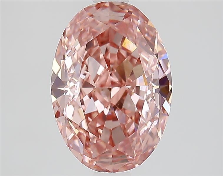 2.60 Ct. Fancy Vivid  Pink Oval Lab Grown Diamond