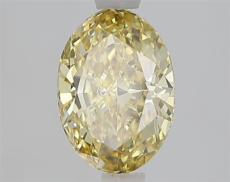 1.54 Ct. Fancy Intense Yellow Oval Lab Grown Diamond