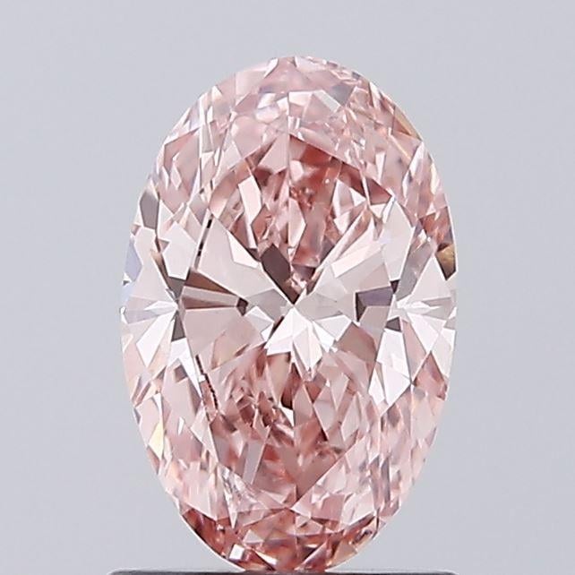 1.13 Ct. Fancy Vivid Pink Oval Lab Grown Diamond