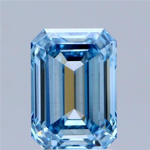 2.01 Ct. Fancy Vivid Blue Emerald Lab Grown Diamond