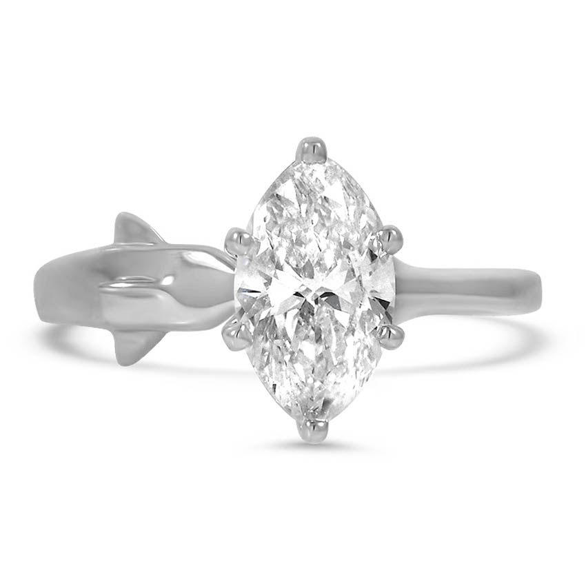 Custom Shark Inspired Diamond Ring