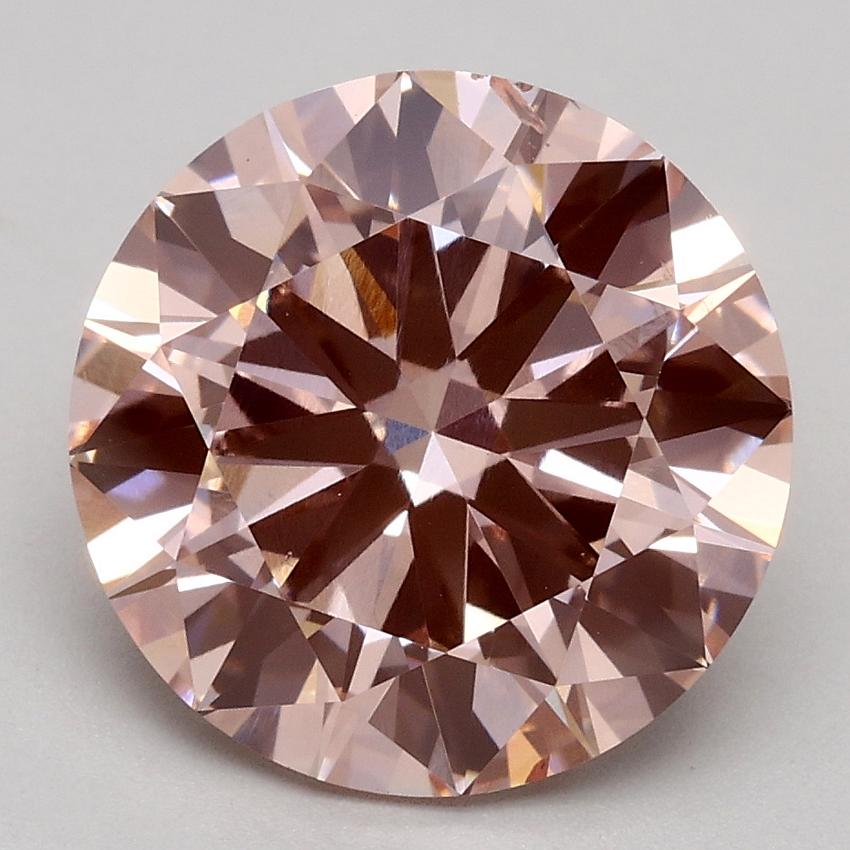 3.17 Ct. Fancy Intense Pink Round Lab Grown Diamond