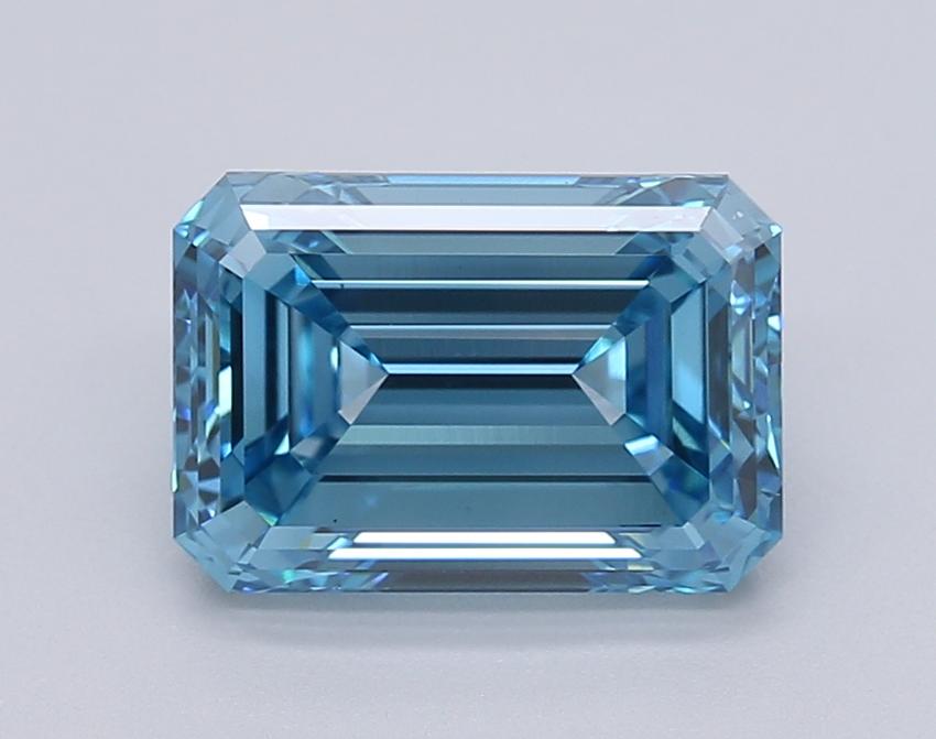 2.52 Ct. Fancy Vivid Blue Emerald Lab Grown Diamond