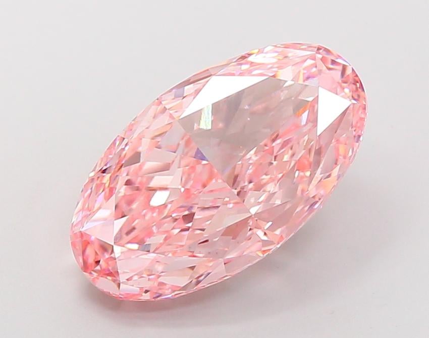 10.06 Ct. Fancy Vivid Pink Oval Lab Grown Diamond