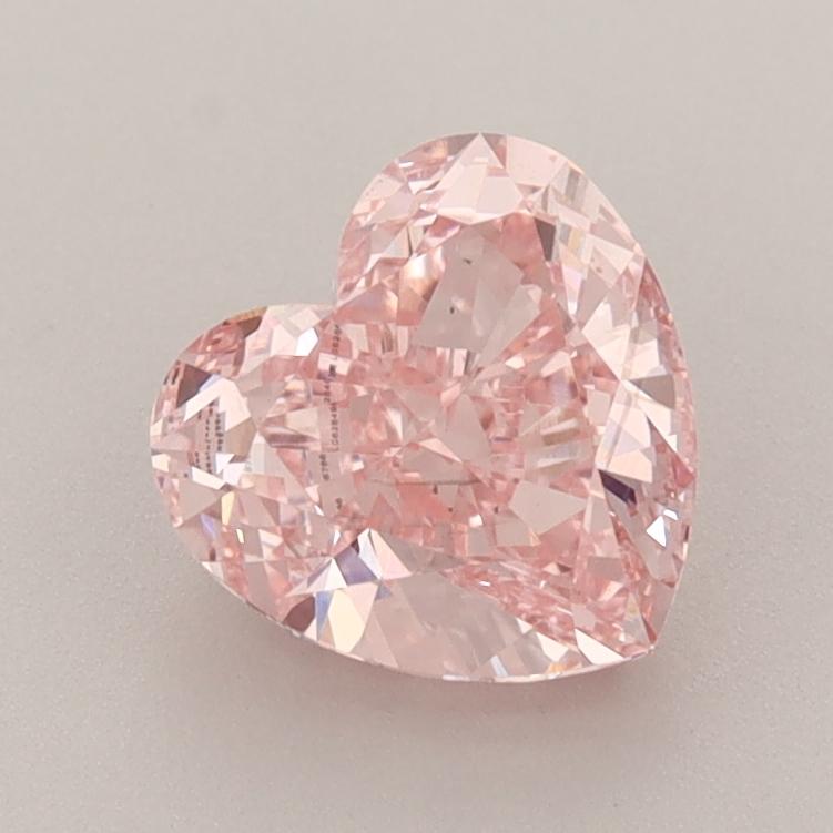 1.52 Ct. Fancy Intense  Pink Heart Lab Grown Diamond