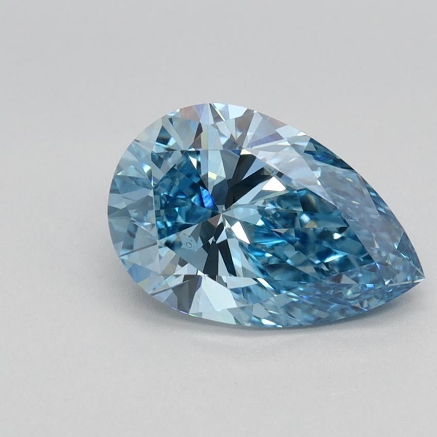 1.35 Ct. Fancy Vivid Blue Pear Lab Grown Diamond
