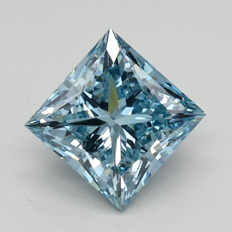 0.96 Ct. Fancy Vivid Blue Princess Lab Grown Diamond