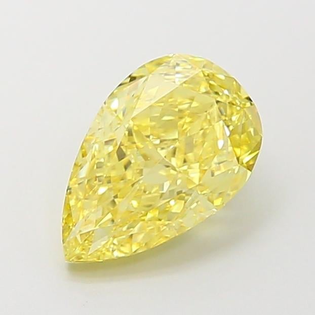 2.09 Ct. Fancy Vivid Yellow Pear Lab Grown Diamond