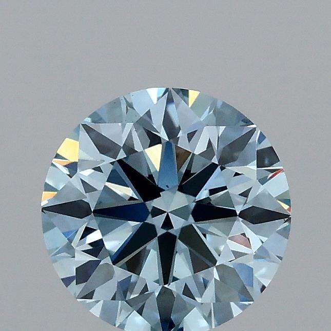 1.13 Ct. Fancy Vivid Blue Round Lab Grown Diamond