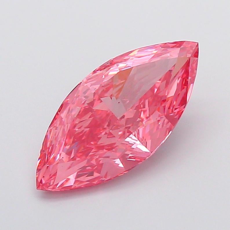 4.13 Ct. Fancy Vivid  Pink Marquise Lab Grown Diamond