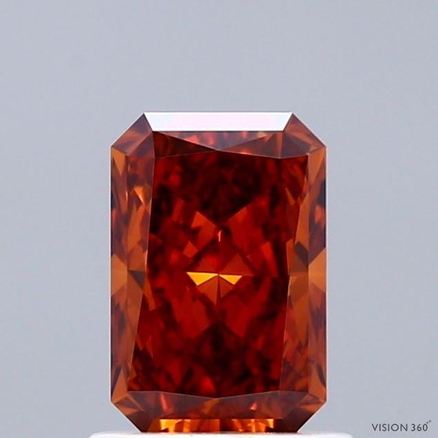 1.00 Ct. Fancy Vivid Orange Radiant Lab Grown Diamond