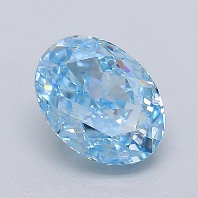 1.00 Ct. Fancy Vivid  Blue Oval Lab Grown Diamond