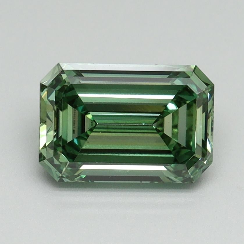 1.50 Ct. Fancy Vivid Pacific Green Emerald Lab Grown Diamond