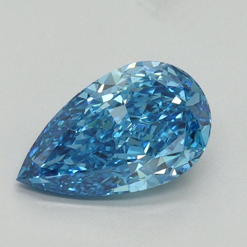 1.52 Ct. Fancy Vivid Blue Pear Lab Grown Diamond